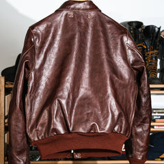 A2 Flight Jacket Seal Brown Back View