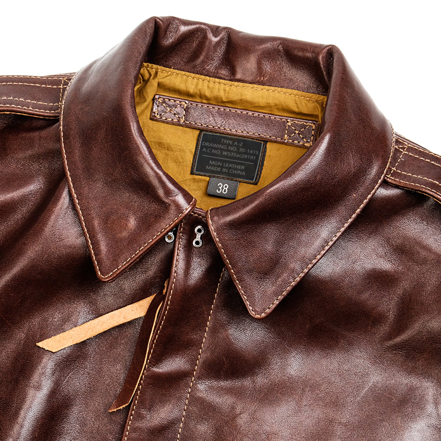 A2 Flight Jacket Seal Brown Collar