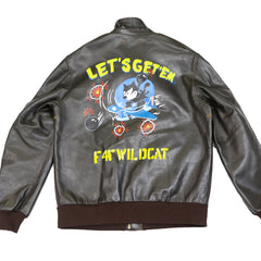 A-2 leather jacket Wild cat Felix Cat Jacket