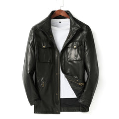 MotorcycleJacket Men sLongBlackMotorcycleJacket