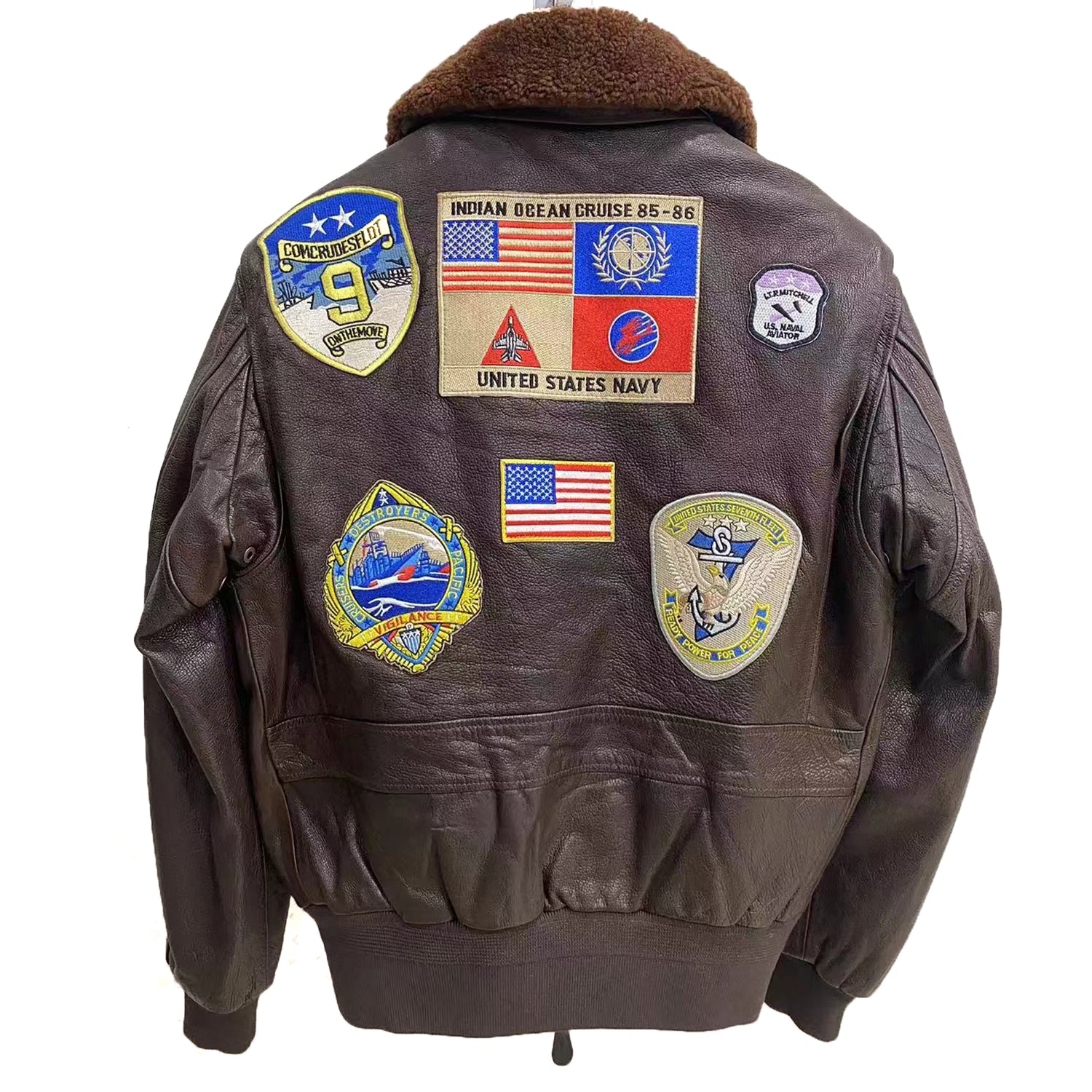 TOP GUN leather jacket back