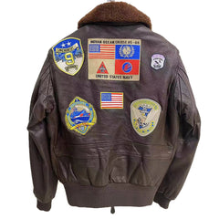 TOP GUN leather jacket back