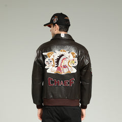 VintageIndianMenBlackLeatherMotorcycleJacket-back